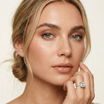 3.70CTW Asscher Cut Lab Grown Diamond Luxe Pavé Engagement Ring White