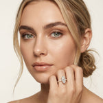 3.20 CTW Marquise Lab Grown Diamond Starlume Pave Ring Gold