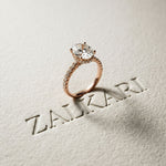 3.15 CTW Oval Lab Grown Diamond Radiant Pave Engagement Ring Rose Gold