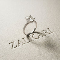 3.15 CTW Oval Lab Grown Diamond Radiant Pave Engagement Ring White