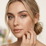 3.20 CTW Pear Lab Grown Diamond Luminar Pave Ring Gold
