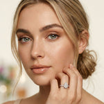 3.20 CTW Pear Lab Grown Diamond Luminar Pave Ring White