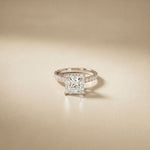 3.10 CTW Princess Lab Grown Diamond Designer Engagement Ring White