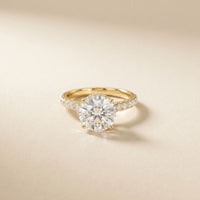 3.15CTW Round Cut Lab Grown Diamond Eternal Birthday Gift Ring Gold