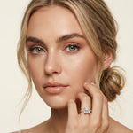 4.60CTW Asscher Cut Lab Grown Diamond Soleil PavE Engagement Ring Rose Gold