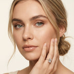 4.60CTW Emerald Lab Grown Diamond Velmora Pave Ring Rose Gold