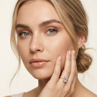 4.60CTW Emerald Lab Grown Diamond Velmora Pave Ring Gold