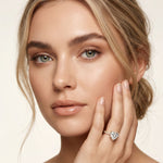 4.50CTW Heart Cut Lab Grown Diamond Rosavelle Pave Ring Gold