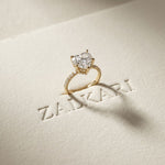 4.50CTW Heart Cut Lab Grown Diamond Rosavelle Pave Ring Gold