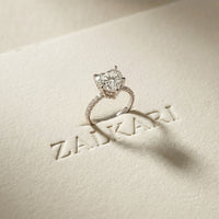4.50CTW Heart Cut Lab Grown Diamond Rosavelle Pave Ring White