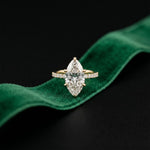 4.60CTW Marquise Cut Lab Grown Diamond Elvare Birthday Gift Ring Gold