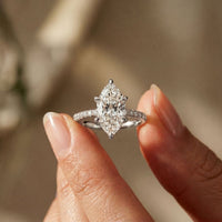 4.60CTW Marquise Cut Lab Grown Diamond Elvare Birthday Gift Ring White