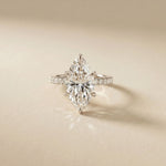 4.60CTW Marquise Cut Lab Grown Diamond Elvare Birthday Gift Ring White
