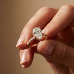 4.60CTW Pear Cut Lab Grown Diamond Veloura 18Kt Gold Ring Rose Gold