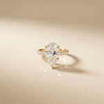 4.60CTW Pear Cut Lab Grown Diamond Veloura 18Kt Gold Ring Gold