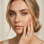 4.60CTW Pear Cut Lab Grown Diamond Veloura 18Kt Gold Ring White