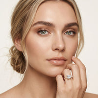 4.60CTW Princess Cut Lab Grown Diamond Seravelle Ring Gold