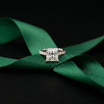 4.60CTW Princess Cut Lab Grown Diamond Seravelle Ring White