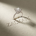 4.60CTW Princess Cut Lab Grown Diamond Seravelle Ring White