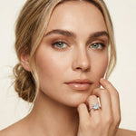4.60CTW Princess Cut Lab Grown Diamond Seravelle Ring White