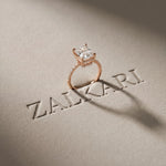 4.60CTW Radiant Lab Grown Diamond Valerisse Halo Ring For Her Rose Gold