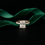 4.60CTW Radiant Lab Grown Diamond Valerisse Halo Ring For Her Rose Gold