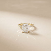4.60CTW Radiant Lab Grown Diamond Valerisse Halo Ring For Her Gold