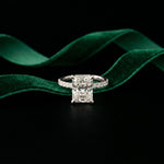 4.60CTW Radiant Lab Grown Diamond Valerisse Halo Ring For Her White