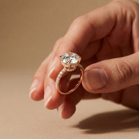 4.50CTW Round Lab Grown Diamond Elyndra Ring For Her Rose Gold