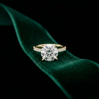 4.50CTW Round Lab Grown Diamond Elyndra Ring For Her Gold