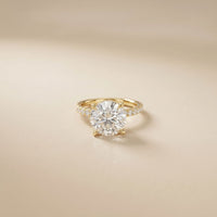 4.50CTW Round Lab Grown Diamond Elyndra Ring For Her Gold