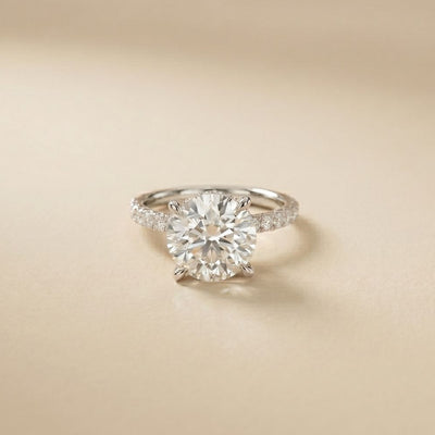 4.50CTW Round Lab Grown Diamond Elyndra Ring For Her