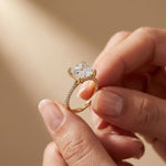 4.60CTW Asscher Lab Grown Diamond Lumiere Ring For Her Gold