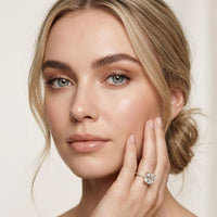 4.60CTW Asscher Lab Grown Diamond Lumiere Ring For Her Gold