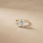 4.60CTW Asscher Lab Grown Diamond Lumiere Ring For Her Gold