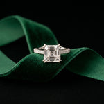 4.60CTW Asscher Lab Grown Diamond Lumiere Ring For Her White