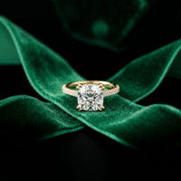 4.60CTW Cushion Lab Grown Diamond Seravelle Ring For Girls Gold