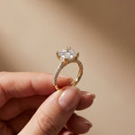 4.60CTW Cushion Lab Grown Diamond Seravelle Ring For Girls Gold