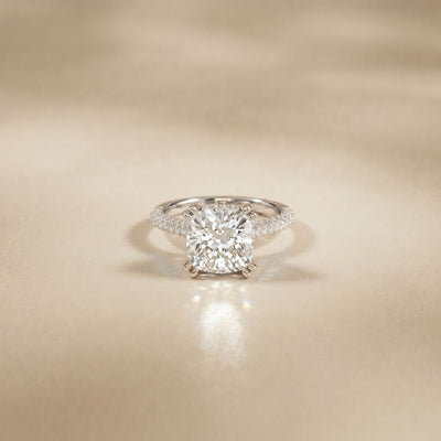 4.60CTW Cushion Lab Grown Diamond Seravelle Ring For Girls