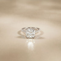 4.60CTW Cushion Lab Grown Diamond Seravelle Ring For Girls White