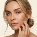 4.60CTW Emerald Lab Grown Diamond Velmira Ring For Girls Rose Gold