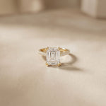4.60CTW Emerald Lab Grown Diamond Velmira Ring For Girls Gold