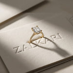 4.60CTW Emerald Lab Grown Diamond Velmira Ring For Girls Gold