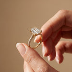 4.60CTW Emerald Lab Grown Diamond Velmira Ring For Girls Gold