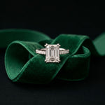 4.60CTW Emerald Lab Grown Diamond Velmira Ring For Girls White