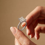 4.60CTW Emerald Lab Grown Diamond Velmira Ring For Girls White