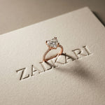 4.60CTW Heart Lab Grown Diamond Celestique Ring For Women Rose Gold