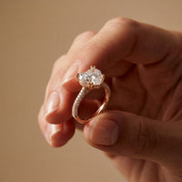 4.60CTW Heart Lab Grown Diamond Celestique Ring For Women Rose Gold