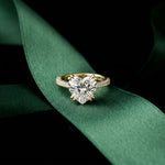 4.60CTW Heart Lab Grown Diamond Celestique Ring For Women Gold