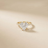 4.60CTW Heart Lab Grown Diamond Celestique Ring For Women Gold